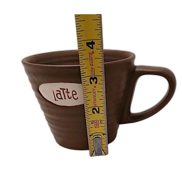 2007 Starbucks Latte Coffee Cup Mug 9 oz Brown Rippled Retro Boho Office Collect - Picture 4 of 7